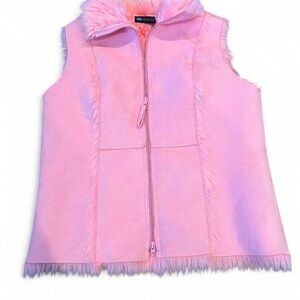 Y2K Pink Faux Fur Vest